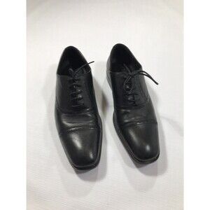 ECCO Helsinki Bike Toe Oxford Black Leather Men’s Dress Shoes Size 45